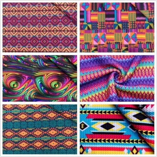 1/2Yard Aztec Geometric Bullet Textured Liverpool Polyester Fabric Patchwork Tissue Kids Home Textile for Sewing Doll Fabric