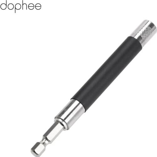 Dophee 120mm Magnetic Flexible Socket Extension Bar 1/4" Hex Shank Extension Connecting Rod Hex Tool Extension Adapter Tools 1PC