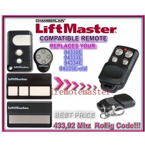 2pcs Chamberlain liftmaster 94335e 94330e 94334e 94333e replacement remote control 2 pieces