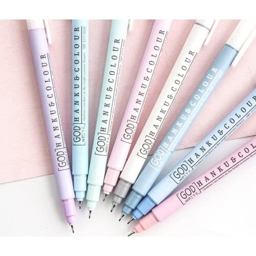 8 pcs/pack Multi-Color Portable Gel Pen Set Ink Signature Pen Liner Promotional Gift Stationery School Office Writing Supply