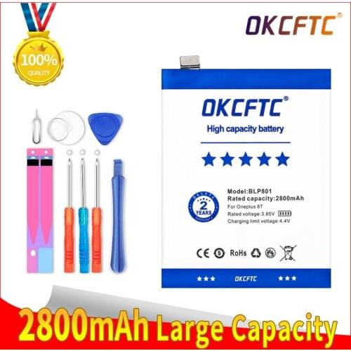 OKCFTC BLP801 battery for Oneplus 8T Pro One Plus 8Tpro Batteriesree Tools AKKU
