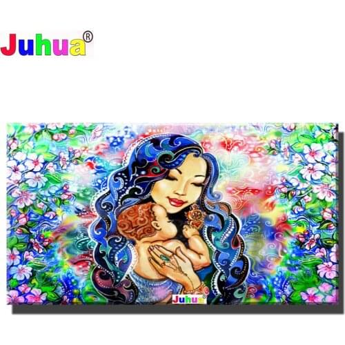 Abstract Virgin and Child diy Diamond painting full drill 5d diamond embroidery mosaic Flower picture diamond stitch home decor