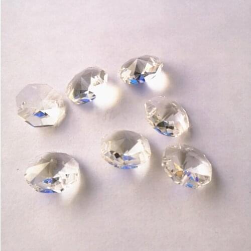 Free Shipping,300pcs/lot 18mm crystal prism parts beads in two holes ! curtain prism pendant dress christmas tree wedding cake