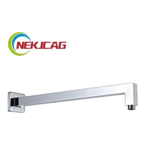 Free Shipping Chrome Finished Bathoom Shower Arm for Shower Head Wall Mounted Brass Shower Holder Fixed Pipe 40CM