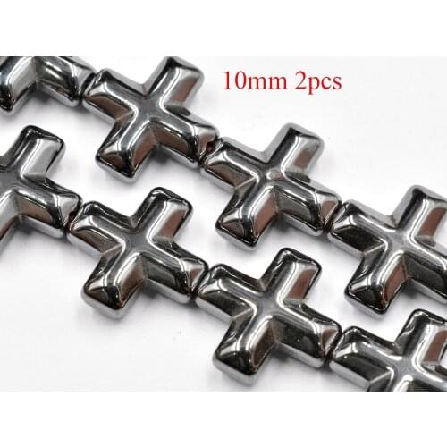FLTMRH Jesus cross Black Hematite beads Natural Stone 4/6/8/10MM Loose beads for Jewelry bracelet Making DIY Findings Accessori
