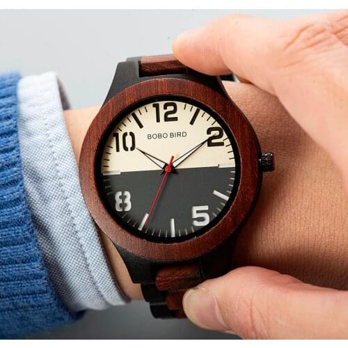 BOBO BIRD Watch Men Luxury Stylish Top Luxury Brand Wooden Timepieces Mens Wrist Watches relogio masculino Accept Logo