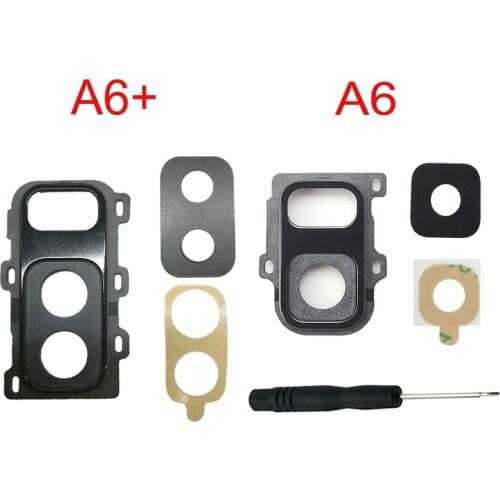 For Samsung Galaxy A6 2018 A600 A600F A6 Plus A6+ A605F A605 Phone Housing Rear Back Camera Glass Lens Holder Cover + Tools