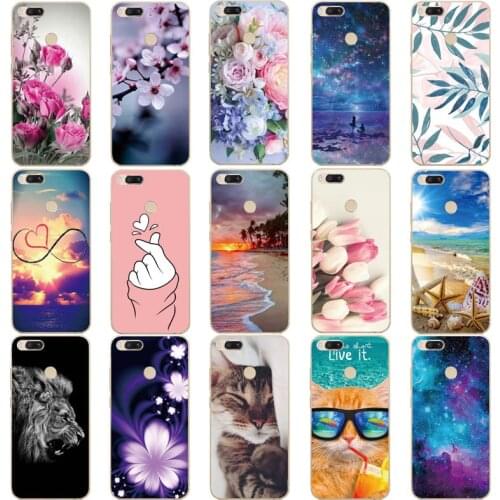 Cover For Xiaomi MI A1 Case mi 5x Full Protection Soft tpu Back Cover Phone Cases For Xiomi MI A1 5x bumper Coque marble animal