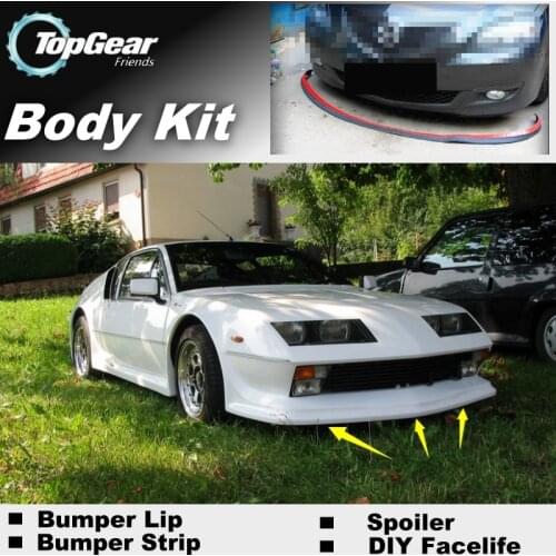 Bumper Lip Deflector Lips For Renault Alpine GTA Front Spoiler Skirt For TopGear Fans to Car Tuning View / Body Kit / Strip