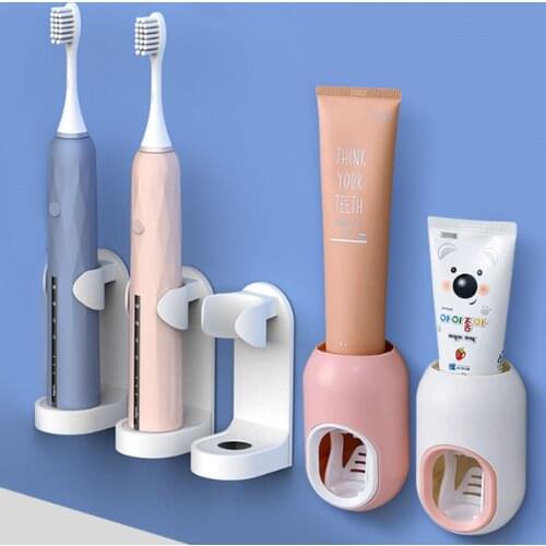Electric Toothbrush Holder Traceless Toothbrush Stand Rack Wall-Mounted Bathroom Adapt 90% Toothbrush Holder Base Stander Tools
