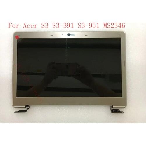 For Acer Aspire S3 S3-391 S3-951 MS2346 B133XTF01.1 B133XW03 v.3 13.3 inch Laptop LCD assembly 1366*768 HD matrix Display