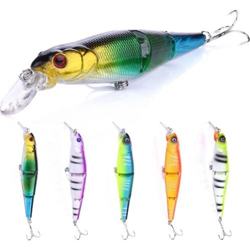 HENGJIA 1pc plastic hard baits jointed minnow fishing lures artificial wobblers crankbaits catfish swimbait pesca fishing tackle