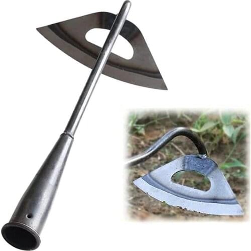 Steel Hardened Hollow Hoe Handheld Weeding Rake Planting Vegetable Farm Garden Tools Agriculture Tool Weeding Accessories