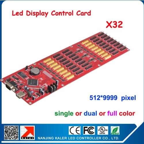 Kaler China Manufacturer Kaler led display card X32 512*9999 pixel LED control asynchronous led sing message control card
