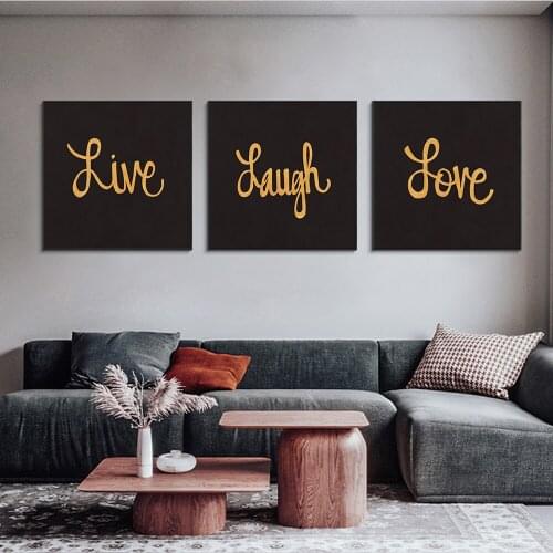 Modern Text Canvas Art Paintings Wall Posters And Prints Live Love Laugh Pictures For Living Room Cuadros Home Decoration