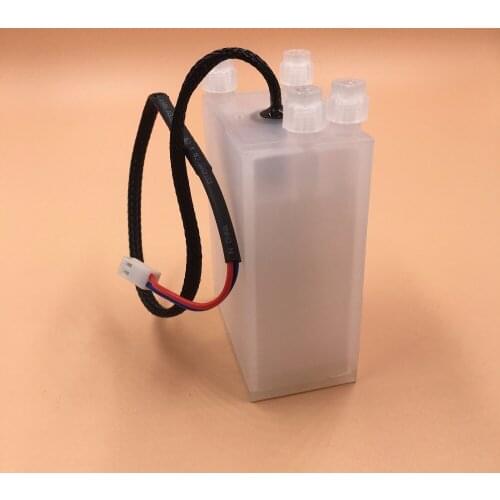 For sub ink tank cartridge for Allwin JHF Vista Leopard Human Inwear solvent printers 4 holes with level sensor