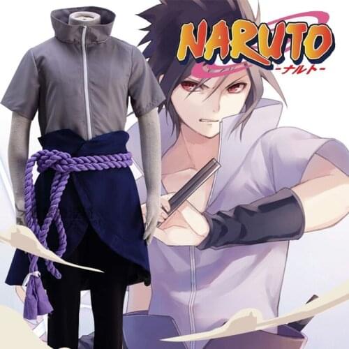 Anime Uchiha Sasuke cosplay costume man suit