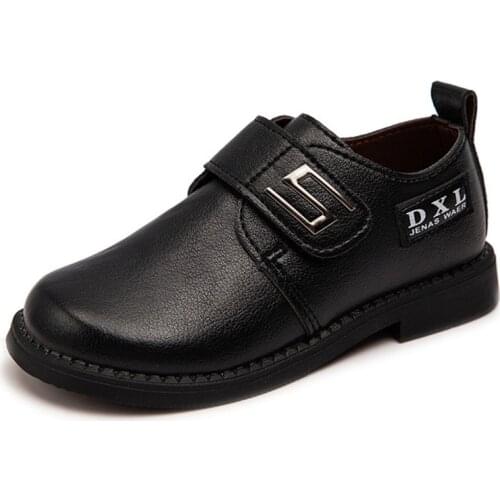 Fashion PU Leather Shoes Kid Boys Summer Walking Sneakers Solid Gentleman Shoes Children Spring Outdoor Flats for Holiday Party