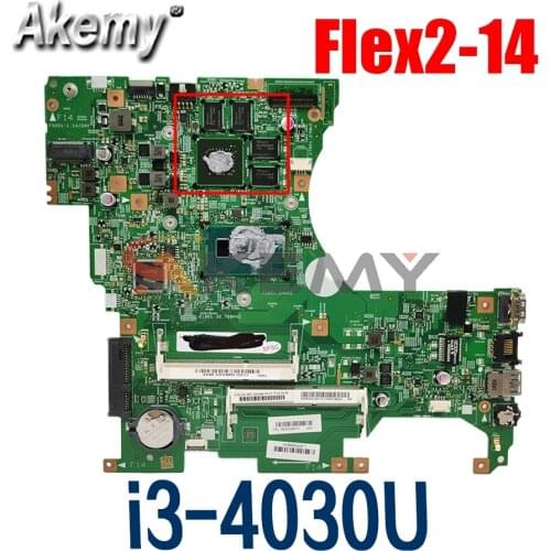 For lenovo 13281-1 448.00X01.0011 for FLEX 2-14 laptop motherboard with GT820M-2GB GPU I3-4030 CPU DDR3L 100% Mainboard