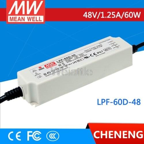 MEAN WELL original LPF-60D-48 48V 1.25A meanwell LPF-60D 48V 60W Single Output LED Switching Power Supply