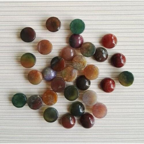 Fashion 10x10mm natural india onyx round stone beads CAB CABOCHON no hole for jewelry Accessories wholesale 50pcs/lot