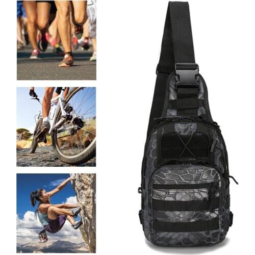 Men Tactical Pouch Belt Waist Outdoor Sport Climbing Cycling Military Sling Pack Chest Canvas Backpack Shoulder Bag