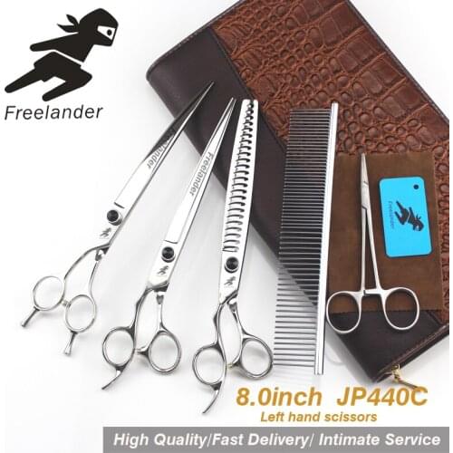 8 inch pet hairdressing scissors set pink set high class pet dog scissors hair care & styling