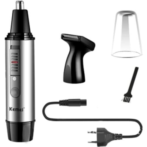 KeMei Professional Men Electric Nose Ear Hair Trimmer Painless Women Trimming Eyebrows Beard Hair Clipper Cut Shaver Gift
