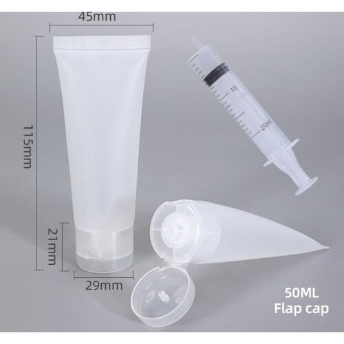 50PCS of 50ML Soft Tubes Empty Squeeze Bottles Travel Refillable bottle Cosmetic container for Lotion Shampoo