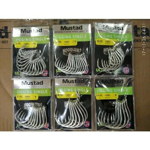 Fishing Norway MUSTAD deep sea fishing hooks Size 3/0 4/0 5/0 6/0 7/0 8/0 9/0 10/ 11/0 12/0 fishing hook