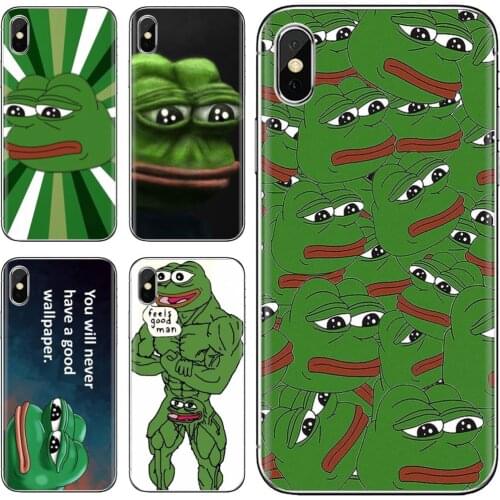 Silicone Phone Case Cover For Samsung Galaxy A9 A8 Star Lite A3 A5 A7 A6 Plus 2018 2015 2016 2017 Sad-Frog-C-Art-Feels-Bad-Man