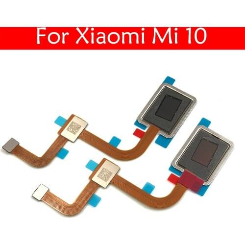 10Pcs/Lot,Fingerprint Sensor Home Return Key Menu Button For Xiaomi Mi 10 Home Key Flex Ribbon Cable