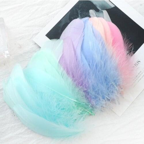 100pcs 8-12cm Natural Fluffy Feathers Plumes for Gift Box Bouquet Filling Photo Props Wedding Party DIY Craft Decor Accessories