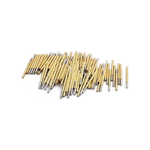 100pcs P156-J 2.36mm Dia 33.8mm Length Metal Spring Pressure Test Probe Needle