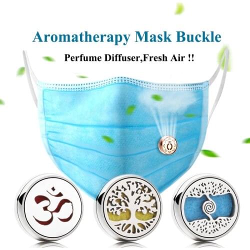 2021 New Aromatherapy Buckle Locket Jewelry Screw Stainless Steel Perfume Essential Oil Diffuser Locket Face Clip Buckle Brooch