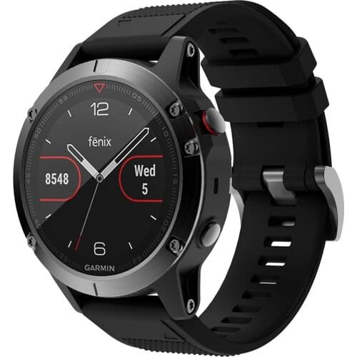 22mm Watch Strap Band for Garmin Fenix 6 Fenix 5 forerunner 945 black fastening 22mm silicone watch strap Replacement Bracelet