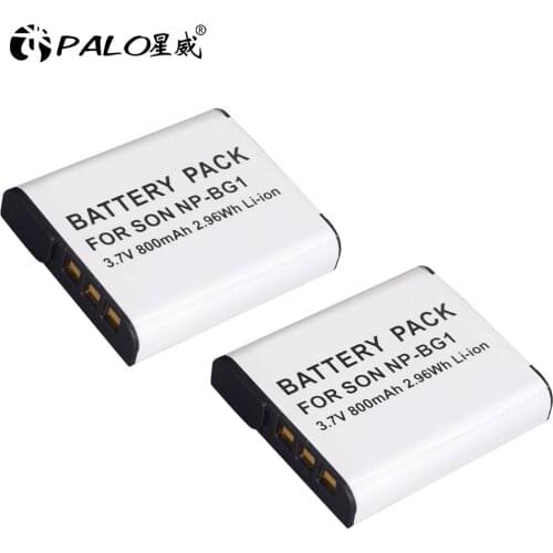 2pcs Batteries For Sony Np Bg1 Battery 800mAh NP-BG1 For SONY Cyber-Shot DSC-H3 DSC-H7 DSC-H9 DSC-H10 DSC-H20 DSC-H50 DSC-H55