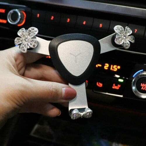 Sparkly Crystals Car AC Outlet Mobile Phone Mount Holder GPS Stand Great Gift for Women Girls multifunction