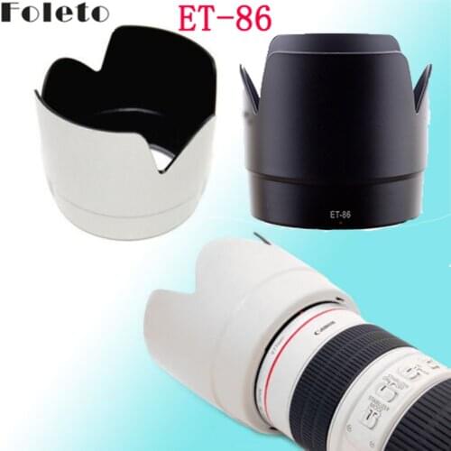 Foleto ET86 Black/White ET-86 Lens Hood Petal Shade 77mm Thread for Canon EF 70-200mm f/2.8L IS USM Flower Camera Lens Hood