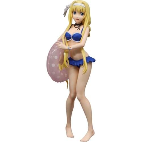 Original FuRyu Anime Figure Sword Art Online Alice Swimsuit Action Figure PVC Model Doll Decoration Toy Childrens Birthday Gift