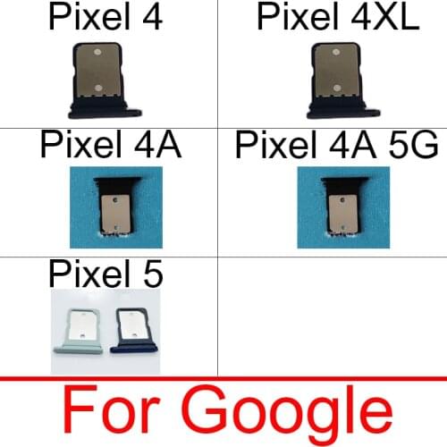 SIM Card Slot Tray Holder For Google Pixel 4 4XL 4A 5G 5 Sim Reader Slot Socket Module Repair Replacement Parts