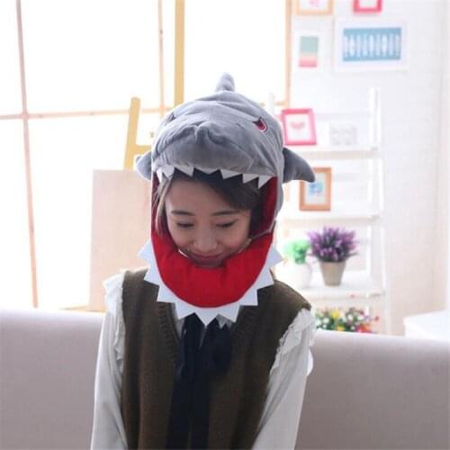 Anime Movie Hot Shark Hat Cos Costumes Accessories Accessories Stuffed Toy Doll Fantasy Head Fancy Plug Take Pictures Keep Warm