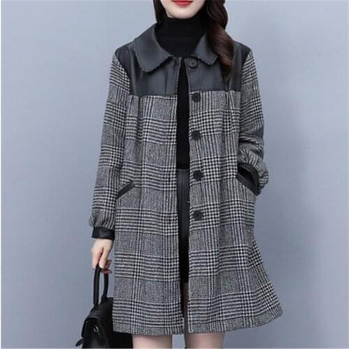 JQNZHNL Women's Plaid Coats