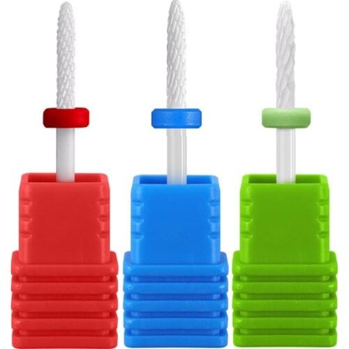 Ceramic Nail Drill Bit Milling Cutter For Electric Manicure Drill Bits Electric Drill Machine For Manicure Pedicure Tools