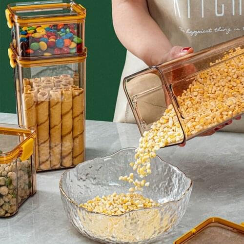 Japanese-Style Multi-Grain Storage Box Candle Jar Pantry Organizer Rice Dispenser Sugar Container Kitchen Storage Food Container