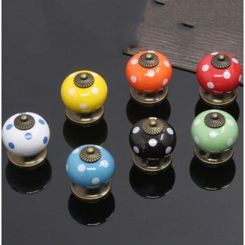 Furniture Cabinet Knobs and Handles Ceramic Door Handle Cabinet Knobs Drawer Cupboard Kitchen Pull Handle Chinese Hardware