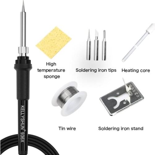 Kellyshun 936X 50W Soldering Iron Internal Heating Type Household Electronic Welding Repair Tool Kit