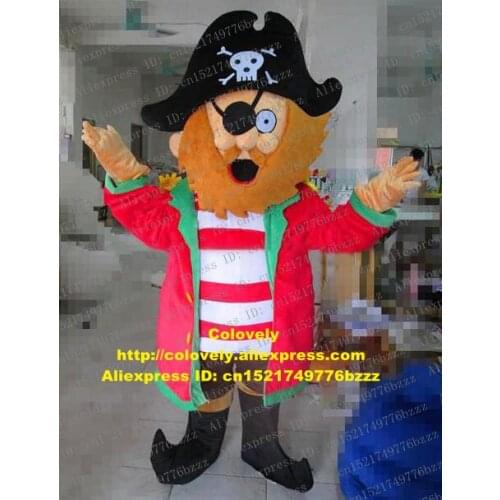 Pirate Captain Buccaneers Sea Rover Shipmaster Skipper Mascot Costume Adult Character Trade Exhibition Sales Promotion zz7024
