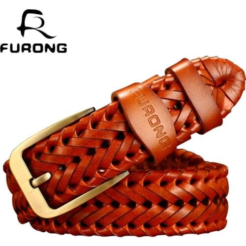Hot Sale Fashion Pin Buckle Belt 2018 New Luxury Strap Belts Real Cow Leather Genuine Leather Men Belt Weaven Belts Leisure