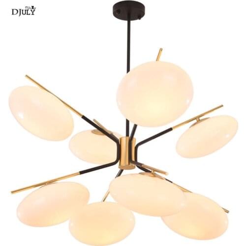 Nordic modern design Goose egg glass spider chandelier luxury home lighting fixtures for villa living room kitchen led luster